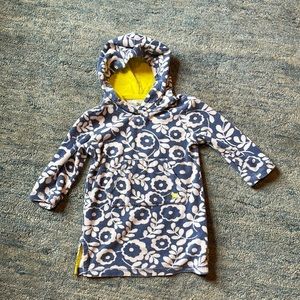 Mini Boden Toweling Hoodie Swim Cover-Up Toddler Girl 2-3Y